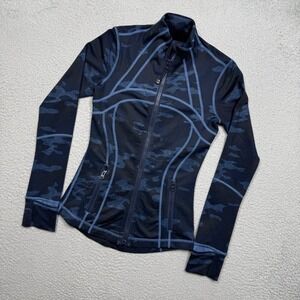 lululemon Athletica Blue Camo Define Jacket